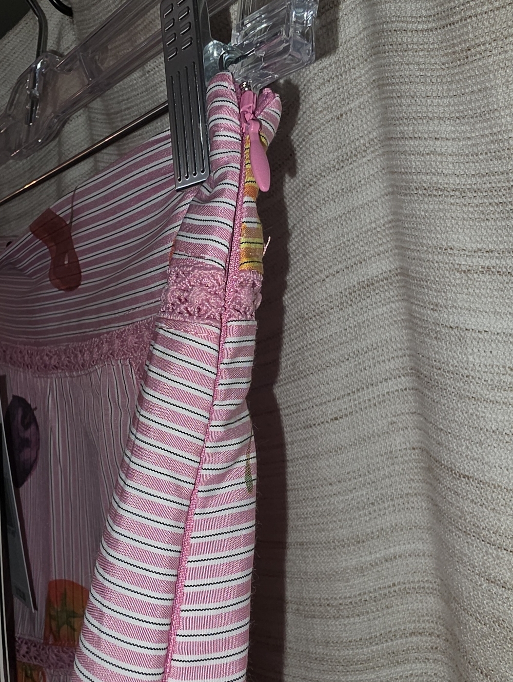 NWT En Saison Fruit Medley Stripe Midi Skirt Pink Size Extra Small - Picture 5 of 12